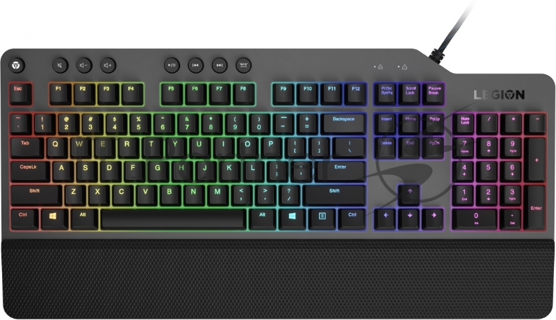 Клавиатура Lenovo Legion K500 RGB механическая черный USB Multimedia for gamer LED (подставка для запястий)
