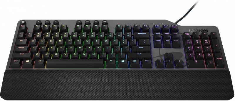 Клавиатура Lenovo Legion K500 RGB механическая черный USB Multimedia for gamer LED (подставка для запястий)