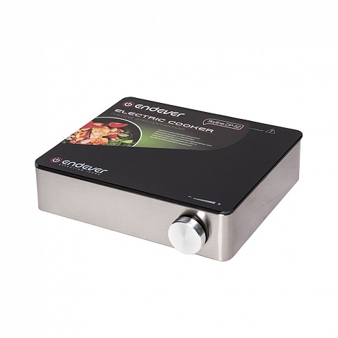 Плитка стеклокерамическая Endever Skyline DP-52 черный/серебро