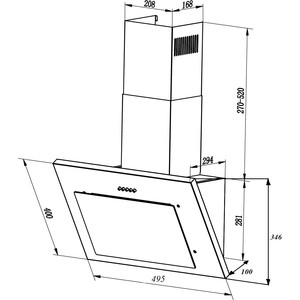 Вытяжка LEX MIKA 500 IVORY