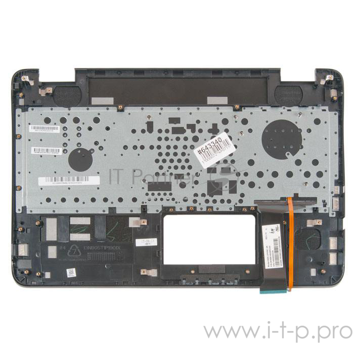 клавиатура для ноутбука Asus N551VW-1B с топкейсом, черная панель, серебристые кнопки, красная окантовка, с подсветкой