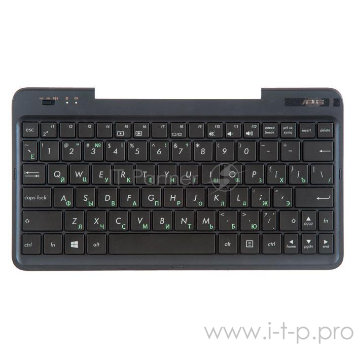 клавиатура для ноутбука Asus T90CHI-3B с топкейсом, темно синяя панель, черные кнопки