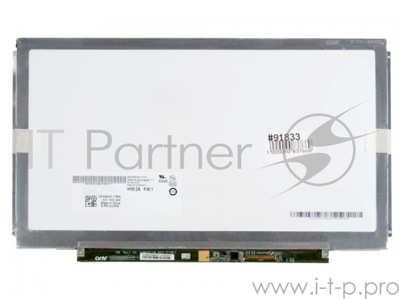 Матрица 13.3 Glare B133XW01 v.0, WXGA HD 1366x768, 40P, cветодиодная (LED), AU Optronics, уши Л/П слитно