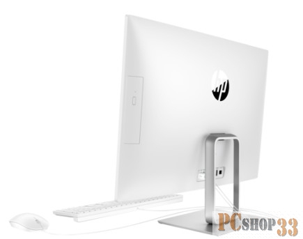 Моноблок HP Pavilion 24-r111ur 4GM28EA (Pentium G5400T-3.10ГГц, 4ГБ, 1ТБ, UHDG, LAN, WiFi, BT, WebCam, 23.8 1920x1080, W10 H) + клавиатура + мышь