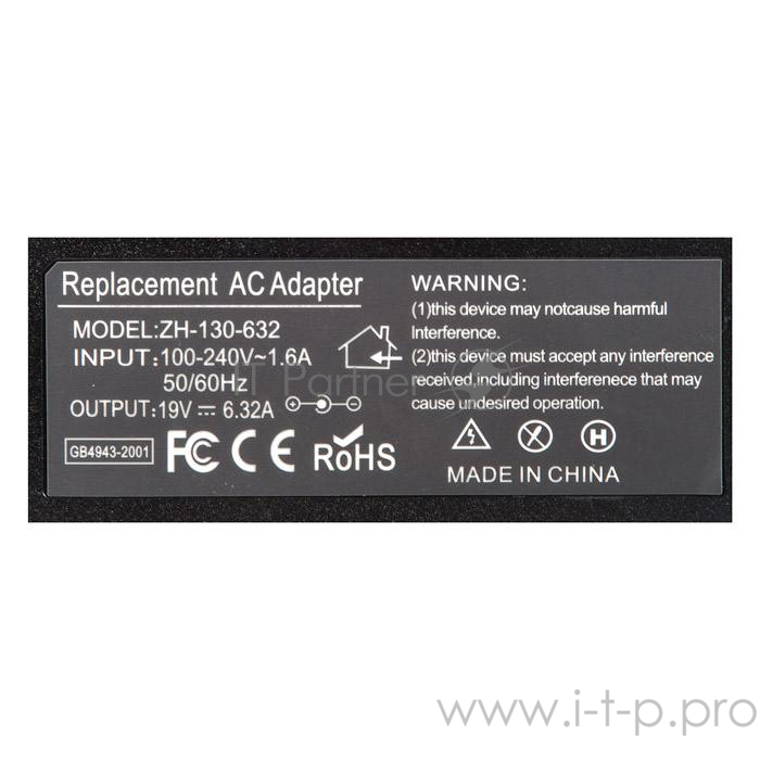 Блок питания для Asus 19V, 6.32A, 120W, 5.5х2.5, OEM