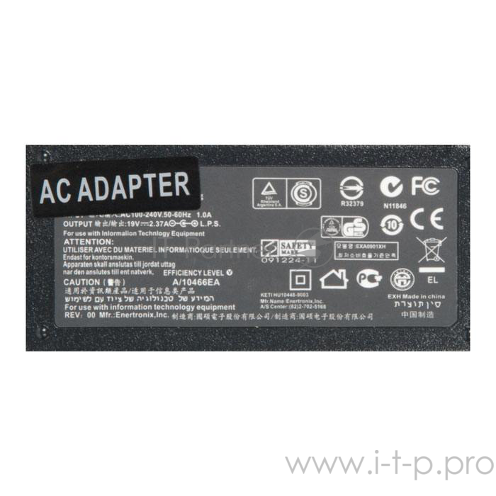 Блок питания для Asus 19V, 2.37A, 45W, 4.0х1.35