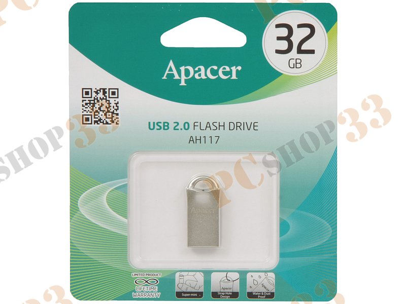 Накопитель USB flash 32ГБ Apacer AH117 AP32GAH117S-1 (USB2.0)