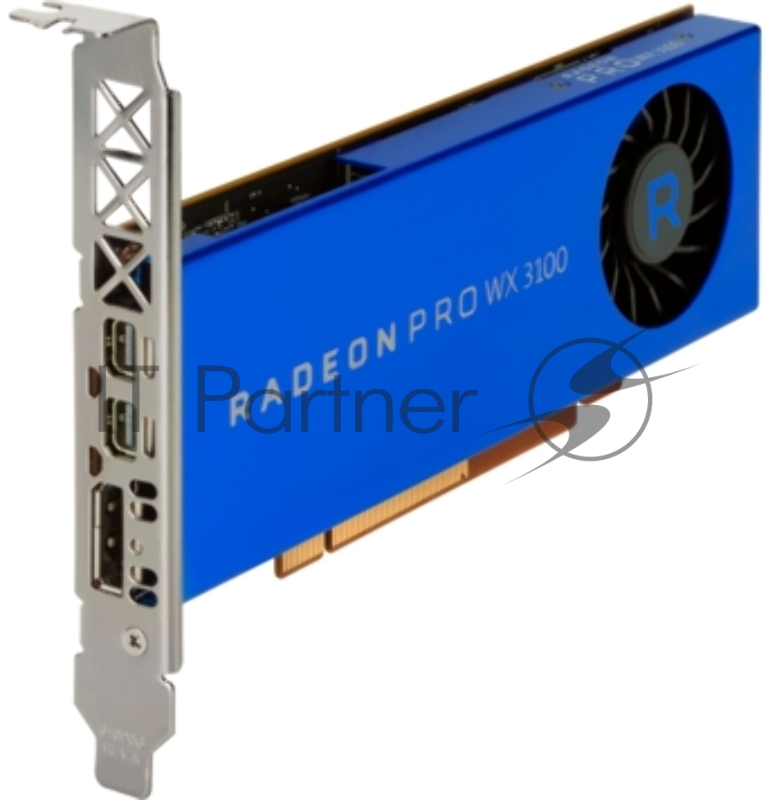 Видеокарта Graphics Card AMD Radeon Pro WX 3100, 4GB, 2-mDP, 1-DP, (Z2 G4 SFF/Tower, Z4, Z6, Z8, EliteDesk 705 G4 MT WS)