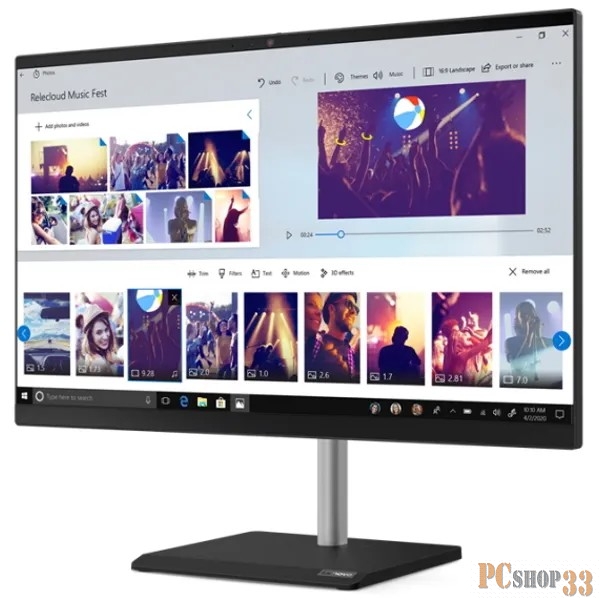 Моноблок Lenovo V50a-24IMB All-In-One 23,8 i3-10100T, 8GB, 1TB HDD 7200rpm, 256GB SSD M.2, Intel UHD 630, WiFi, BT, DVD-RW, HD Cam, VESA, USB KB&Mouse, NoOS, 1Y OS