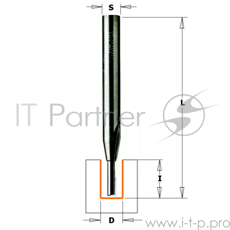 Фреза CMT 712.030.11 пазовая монолитная S=6 D=3x11x60