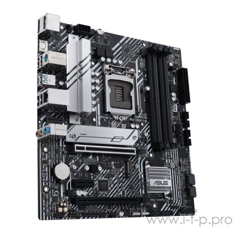 Материнская плата ASUS PRIME B560M-A, LGA1200, B560, 4*DDR4, DP+ 2* HDMI, SATA3 + RAID, Audio, Gb LAN, USB 3.2*6, USB 2.0*6, COM*1 header, LPT*1 header (w/o cable), mATX 90MB17A0-M0EAY0