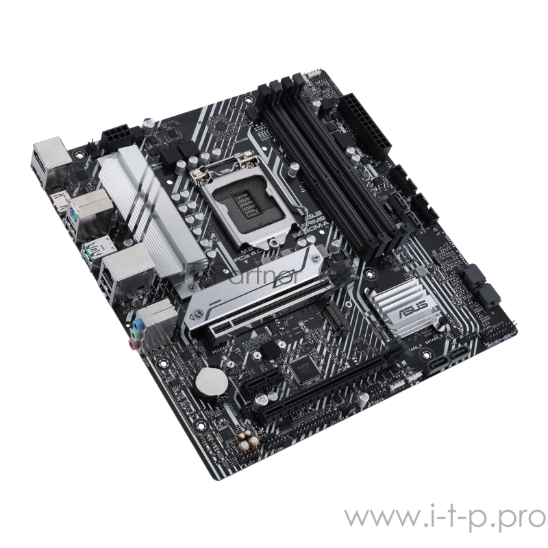 Материнская плата ASUS PRIME B560M-A, LGA1200, B560, 4*DDR4, DP+ 2* HDMI, SATA3 + RAID, Audio, Gb LAN, USB 3.2*6, USB 2.0*6, COM*1 header, LPT*1 header (w/o cable), mATX 90MB17A0-M0EAY0
