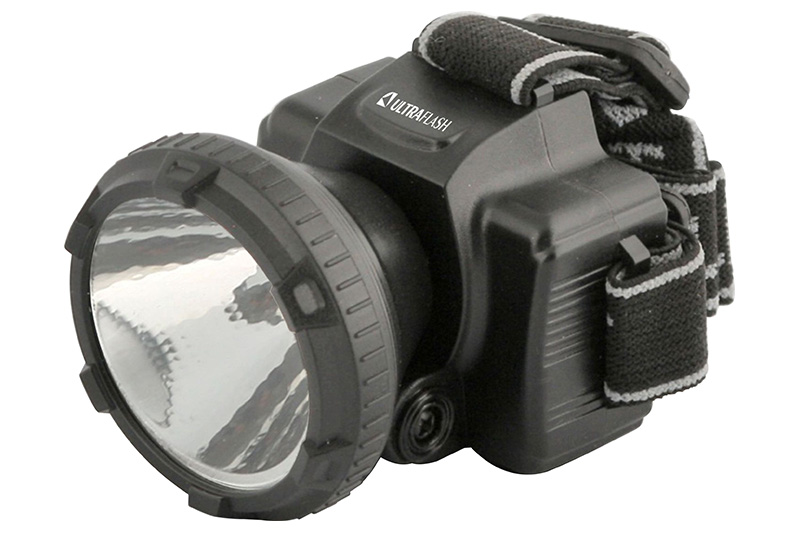 Ultraflash Фонари Ultraflash LED5366 (фонарь налобн аккум 220В, черный, 0,5 Ватт LED, 2 реж, пласт, бокс)