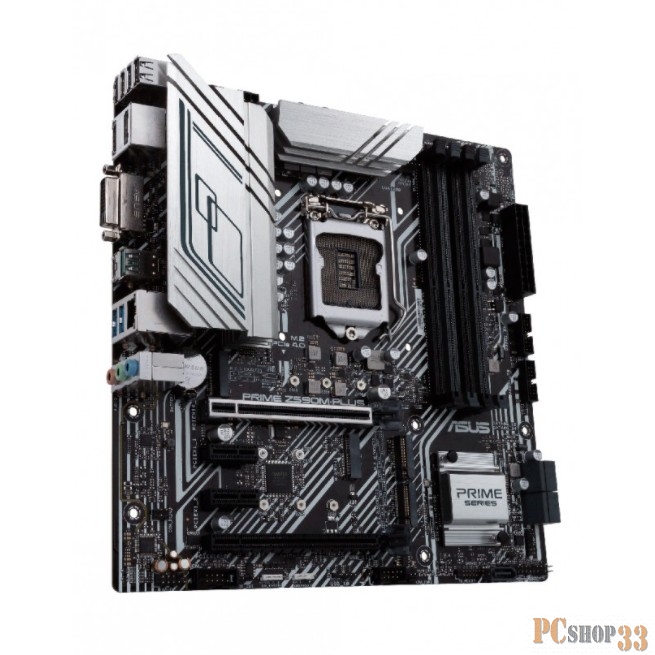 Материнская плата ASUS PRIME Z590M-PLUS, LGA1200, Z590, 4*DDR4, HDMI+DVI+DP, CrossFireX, SATA3 + RAID, Audio, Gb LAN, USB 3.2*8, USB 2.0*6, COM*1 header (w/o cable), mATX 90MB1690-M0EAY0