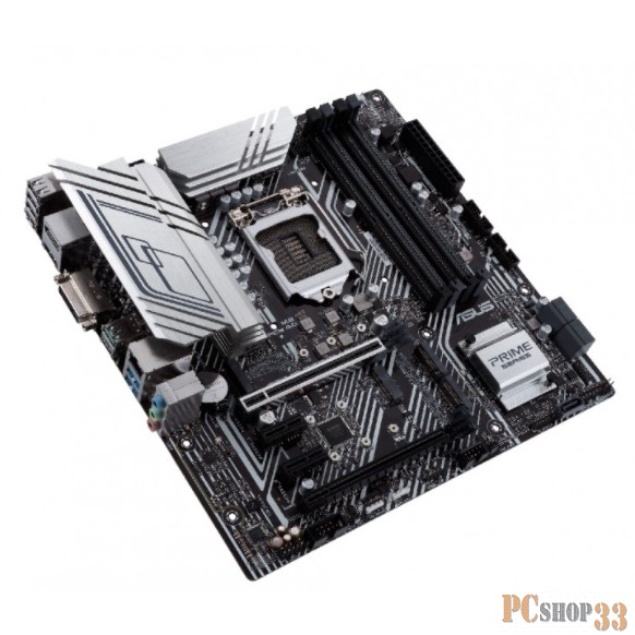 Материнская плата ASUS PRIME Z590M-PLUS, LGA1200, Z590, 4*DDR4, HDMI+DVI+DP, CrossFireX, SATA3 + RAID, Audio, Gb LAN, USB 3.2*8, USB 2.0*6, COM*1 header (w/o cable), mATX 90MB1690-M0EAY0