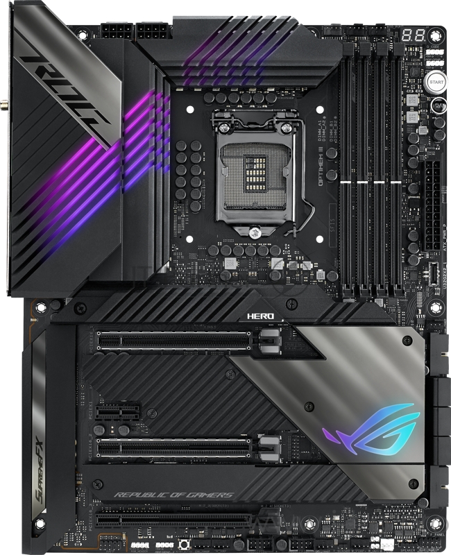 Материнская плата ASUS ROG MAXIMUS XIII HERO, LGA1200, Z590, 4*DDR4 , HDMI+DP, SLI+CrossFireX, SATA3 + RAID, Audio, Gb LAN, USB 3.1*7, USB 2.0*6, ATX 90MB15X0-M0EAY0
