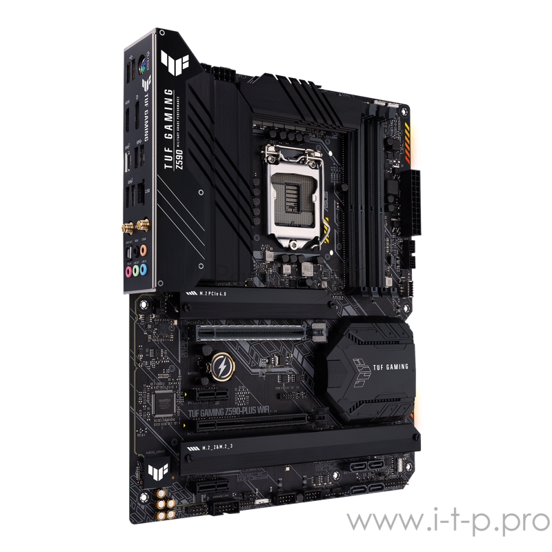 Материнская плата ASUS TUF GAMING Z590-PLUS WIFI, LGA1200, Z590, 4*DDR4, DP+HDMI, CrossFireX, SATA3 + RAID, Audio, Gb LAN, USB 3.2*8, USB 2.0*2, COM*1 header (w/o cable), ATX 90MB16C0-M0EAY0