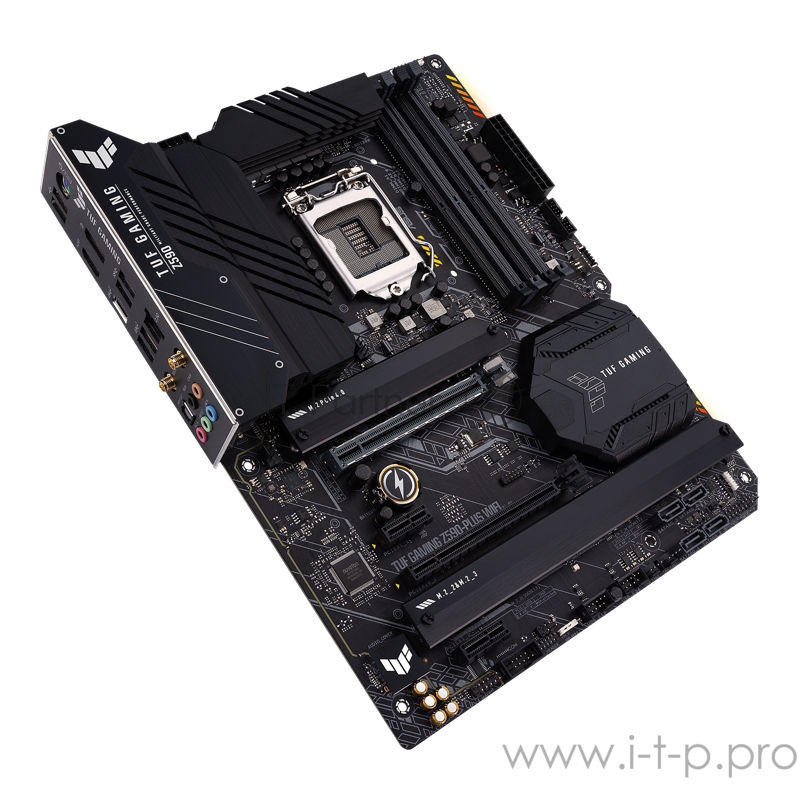 Материнская плата ASUS TUF GAMING Z590-PLUS WIFI, LGA1200, Z590, 4*DDR4, DP+HDMI, CrossFireX, SATA3 + RAID, Audio, Gb LAN, USB 3.2*8, USB 2.0*2, COM*1 header (w/o cable), ATX 90MB16C0-M0EAY0