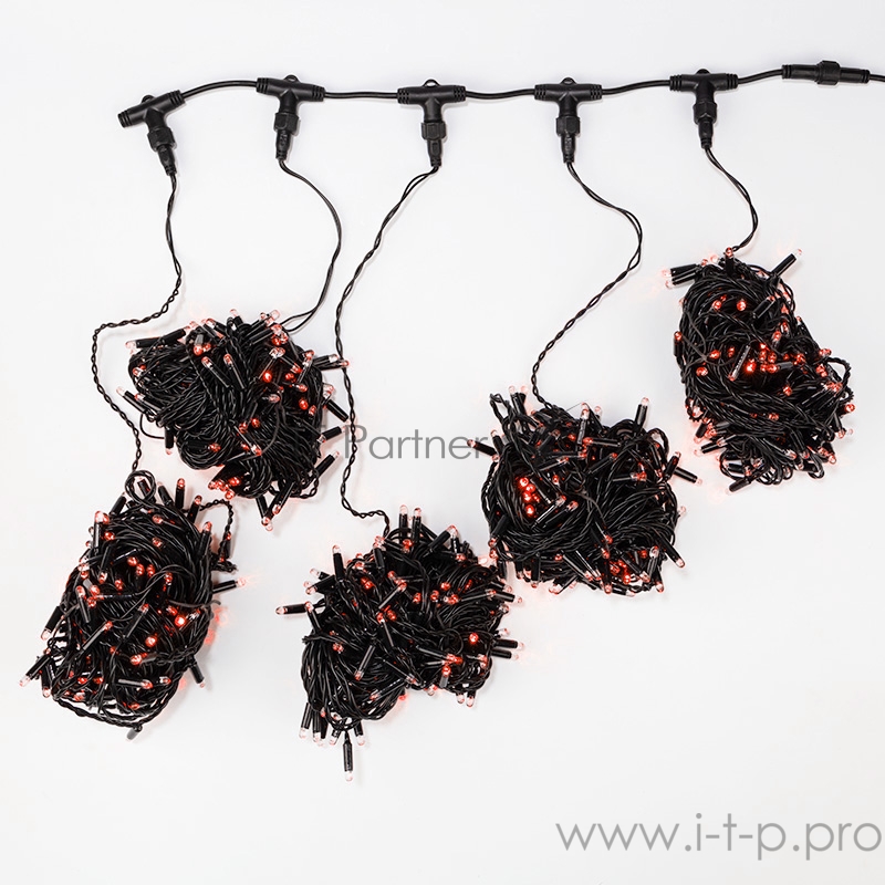 Гирлянда LED ClipLight 24V, 5 нитей по 20 метров, цвет диодов Красный