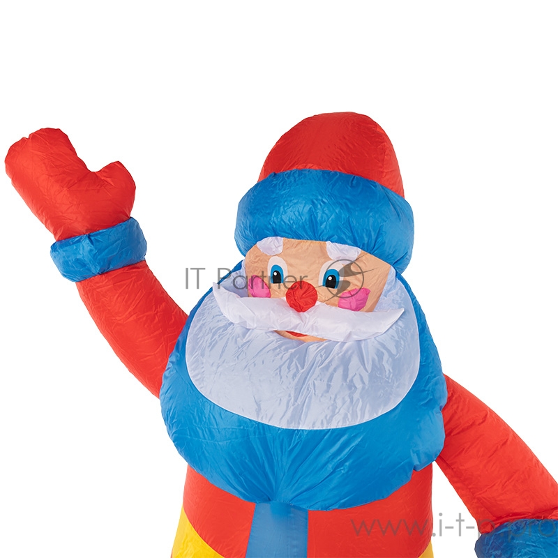 3D фигура надувная Дед мороз с подарком, размер 180 см, внутренняя подсветка 2 LED, компрессор с адаптером 12В, IP 65 NEON-NIGHT