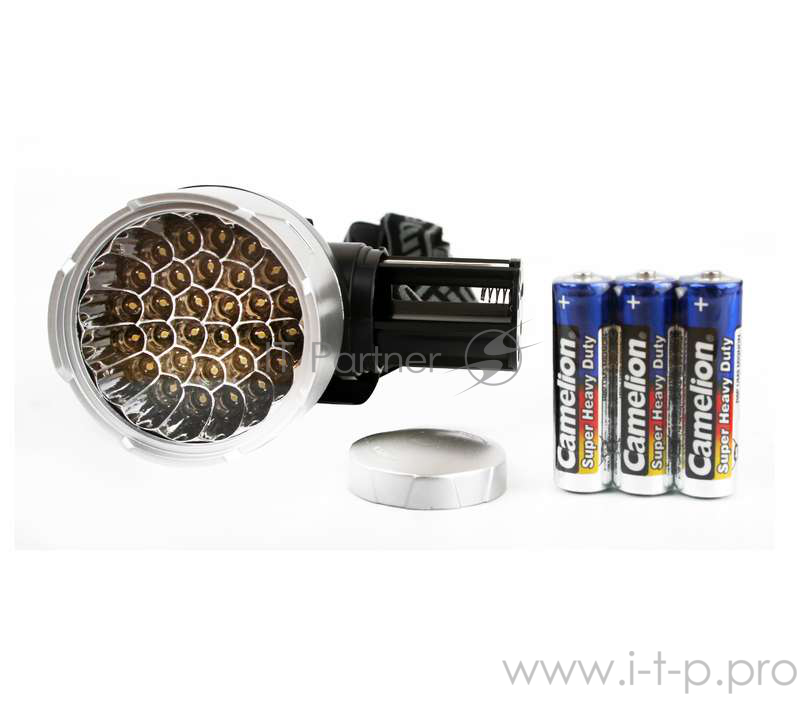 Camelion Фонари Camelion LED5325-30Mx (фонарь налобн, металлик 30 ультра ярк LED, 4 реж, 3XR6 в компл, пласт