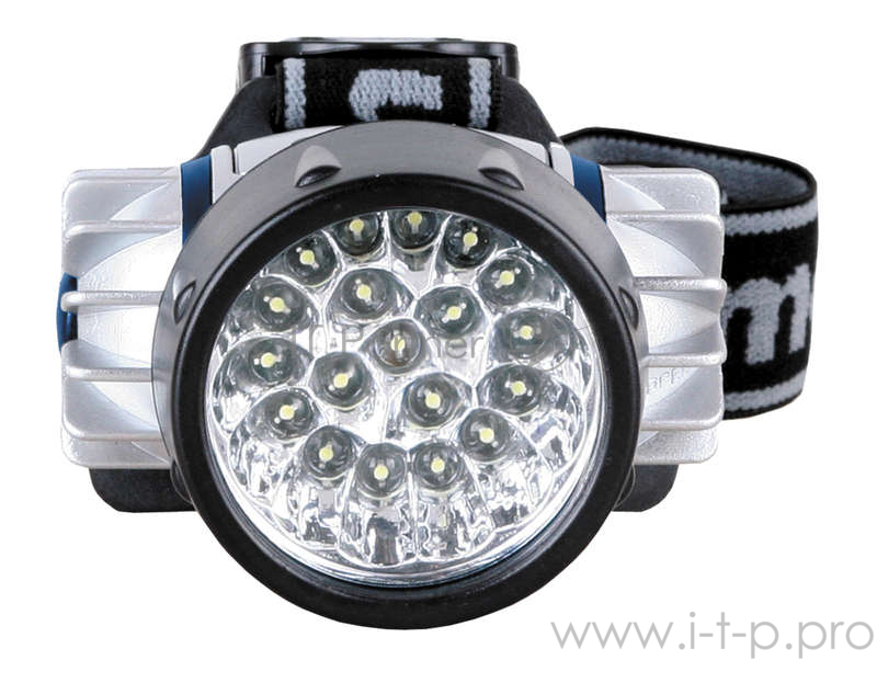 Camelion Фонари Camelion LED5323-19Mx (фонарь налобн, металлик,19 ультра ярк LED, 4 реж, 3XR03 в компл, пласт, блис)