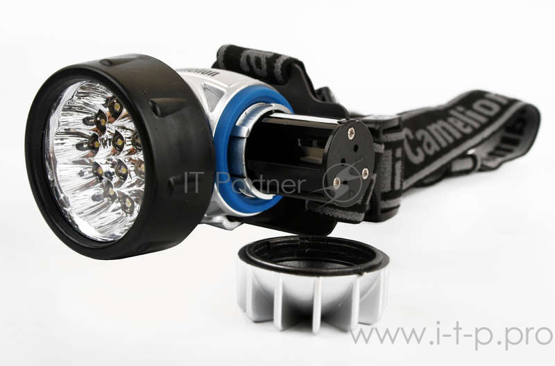 Camelion Фонари Camelion LED5323-19Mx (фонарь налобн, металлик,19 ультра ярк LED, 4 реж, 3XR03 в компл, пласт, блис)