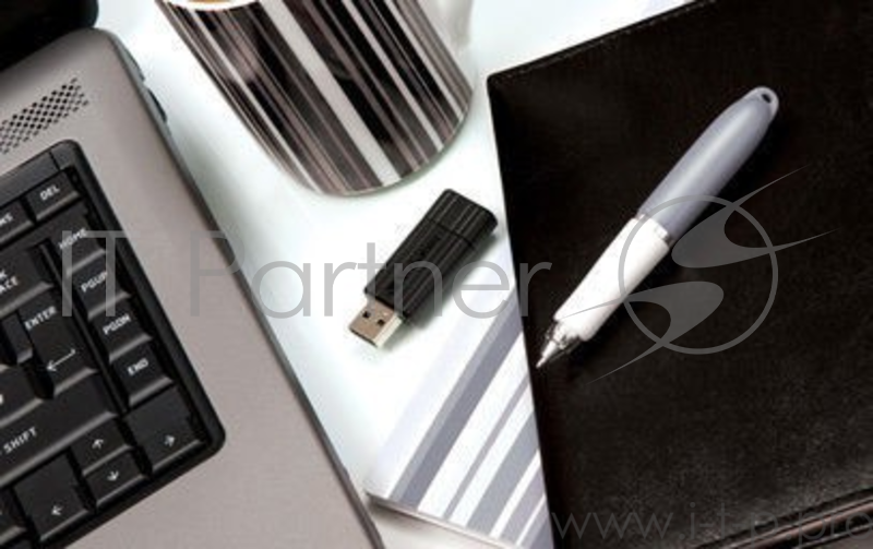 Флеш Диск Verbatim 64Gb PinStripe 49065 USB2.0 черный