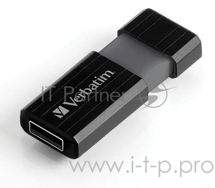 Флеш Диск Verbatim 64Gb PinStripe 49065 USB2.0 черный