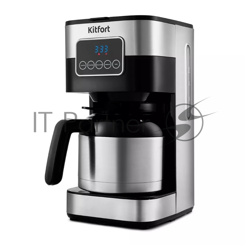 Кофеварка капельная Kitfort KT-752 900Вт черный/нержавеющая сталь