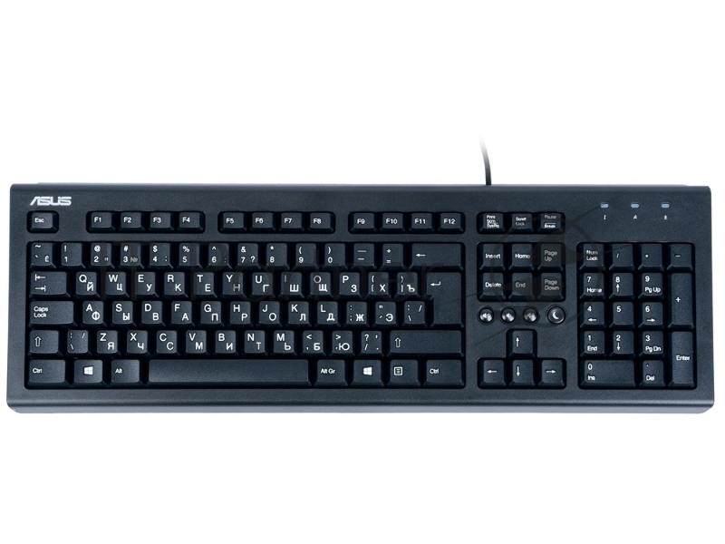 Клавиатура + мышь Asus U2000 клав:черный мышь:черный USB Multimedia