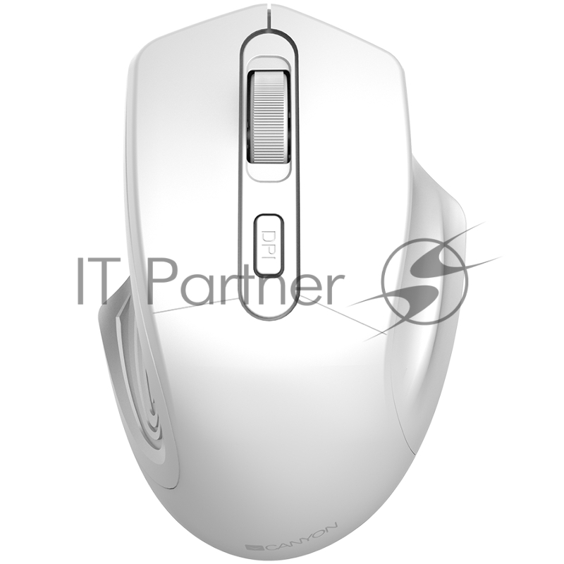 Мышь CANYON 2.4GHz Wireless Optical Mouse with 4 buttons, DPI 800/1200/1600, Pearl white, 115*77*38mm, 0.064kg