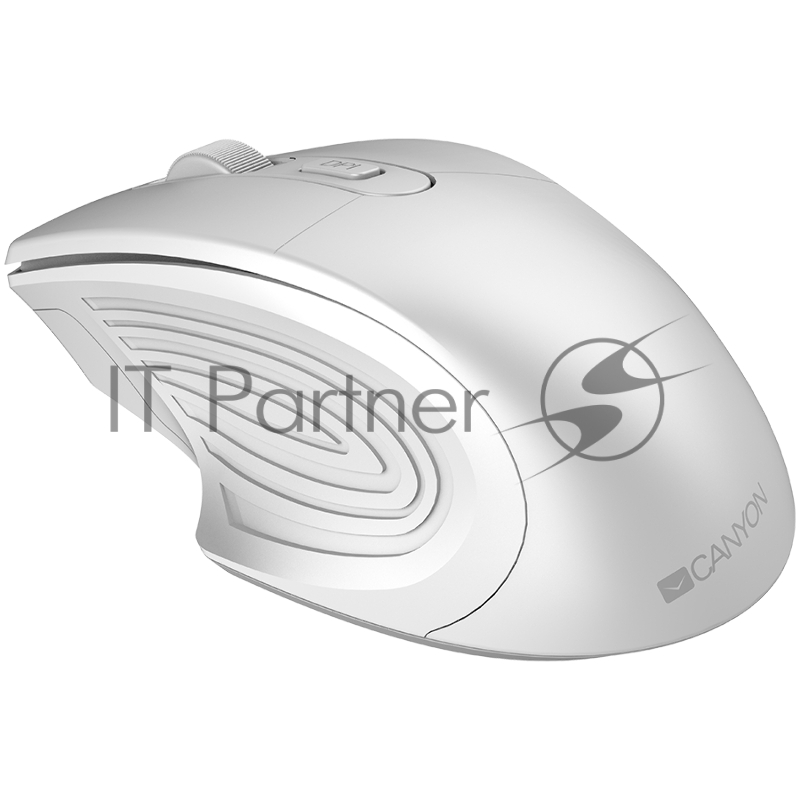 Мышь CANYON 2.4GHz Wireless Optical Mouse with 4 buttons, DPI 800/1200/1600, Pearl white, 115*77*38mm, 0.064kg