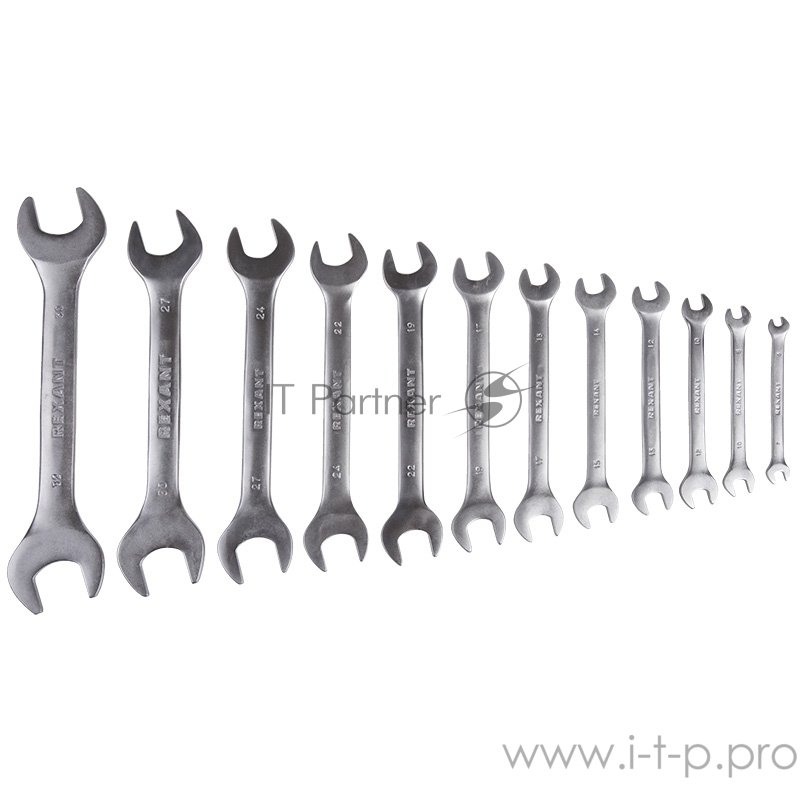 Набор ключей рожковых 6-32 мм 12 предметов REXANT