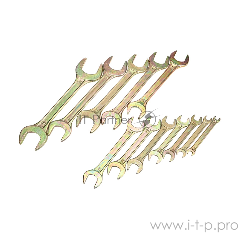 Набор ключей рожковых REXANT (6х7-30х32 мм), 12 шт., желтый цинк