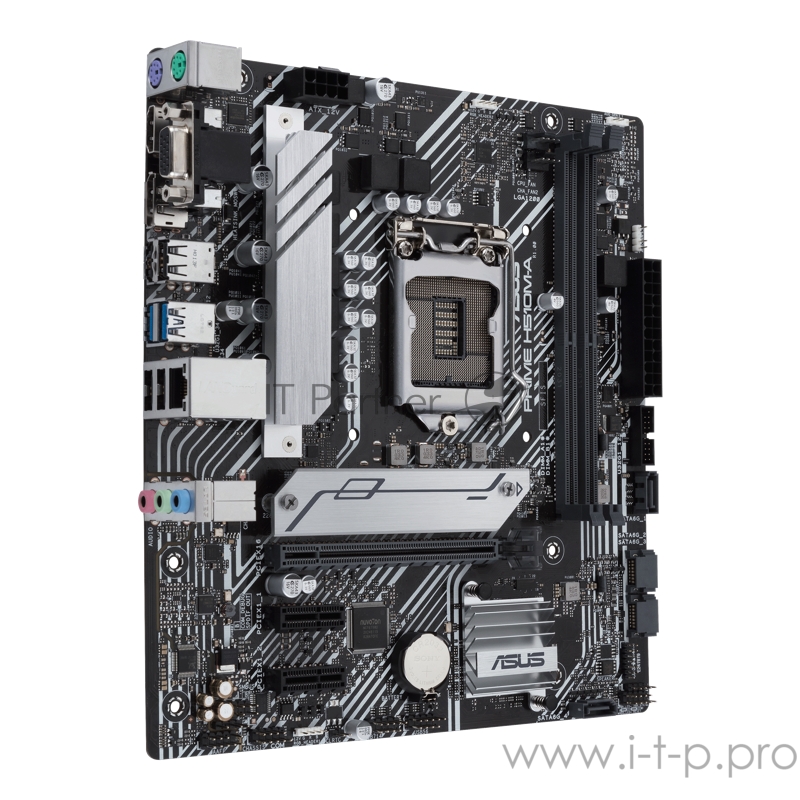 Материнская плата ASUS PRIME H510M-A, LGA1200, H510, 2*DDR4, D-Sub + DVI + HDMI, SATA3, Audio, Gb LAN, USB 3.2*4, USB 2.0*6, COM*1 header (w/o cable), mATX 90MB17C0-M0EAY0