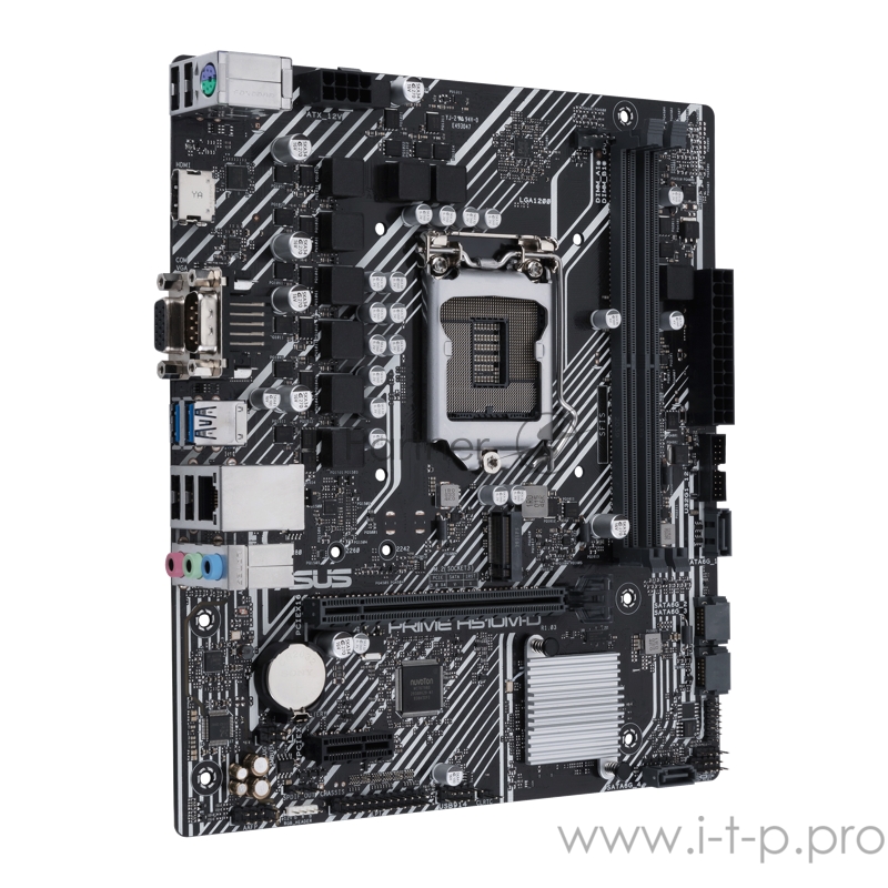 Материнская плата ASUS PRIME H510M-D, LGA1200, H510, 2*DDR4, D-Sub + HDMI, SATA3, Audio, Gb LAN, USB 3.2*4, USB 2.0*6, COM*1, LPT*1 header (w/o cable), mATX 90MB17M0-M0EAY0