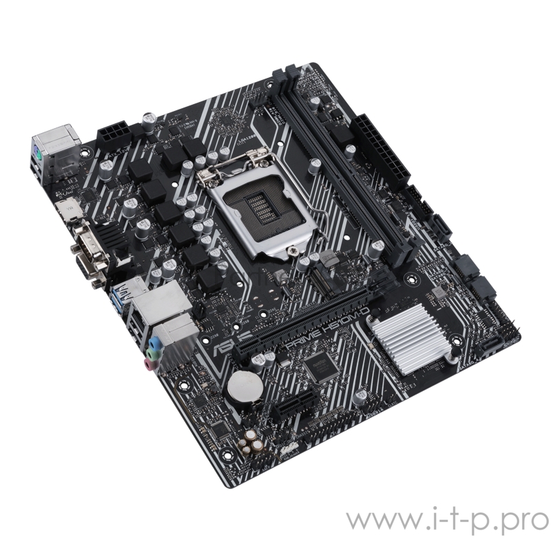 Материнская плата ASUS PRIME H510M-D, LGA1200, H510, 2*DDR4, D-Sub + HDMI, SATA3, Audio, Gb LAN, USB 3.2*4, USB 2.0*6, COM*1, LPT*1 header (w/o cable), mATX 90MB17M0-M0EAY0