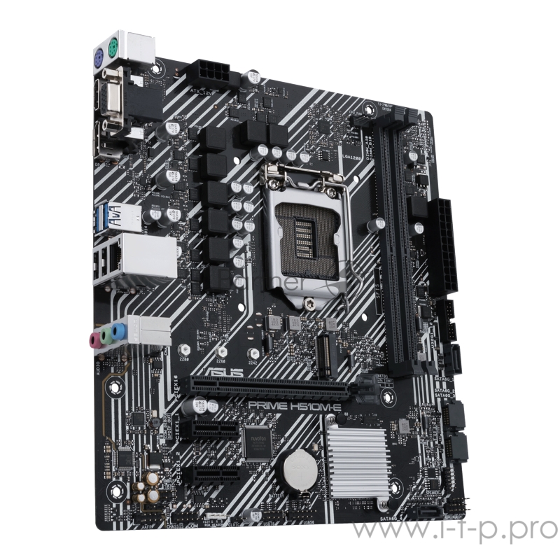 Материнская плата ASUS PRIME H510M-E, LGA1200, H510, 2*DDR4, D-Sub + HDMI, SATA3, Audio, Gb LAN, USB 3.2*4, USB 2.0*6, COM*1 header (w/o cable), mATX 90MB17E0-M0EAY0