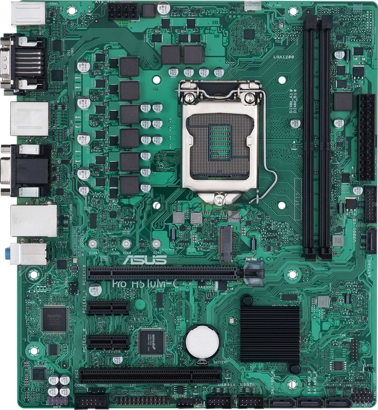 Материнская плата ASUS PRO H510M-C/CSMM, LGA1200, B510, 2*DDR4, D-Sub, DP, DVI, HDMI, SATA3 + RAID, Audio, Gb LAN, USB 3.2*6, USB 2.0*6, mATX 90MB17K0-M0EAYC