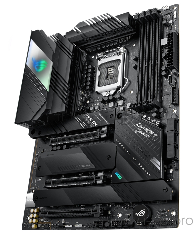 Материнская плата ASUS ROG STRIX Z590-F GAMING WIFI, LGA1200, Z590, 4*DDR4, DP+HDMI, SLI+CrossFireX, SATA3 + RAID, Audio, 2,5Gb LAN, USB 3.2*9, USB 2.0*4, COM*1 header (w/o cable), ATX 90MB1630-M0EAY0