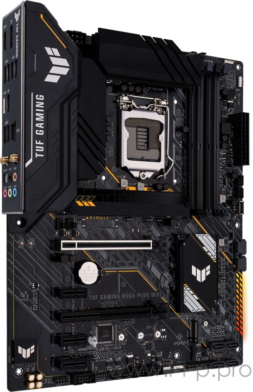 Материнская плата ASUS TUF GAMING B560-PLUS WIFI, LGA1200, B560, 4*DDR4, HDMI+DP, CrossFireX, SATA3 + RAID, Audio, Gb LAN, USB 3.2*8, USB 2.0*4, COM*1 header (w/o cable), ATX 90MB1740-M0EAY0