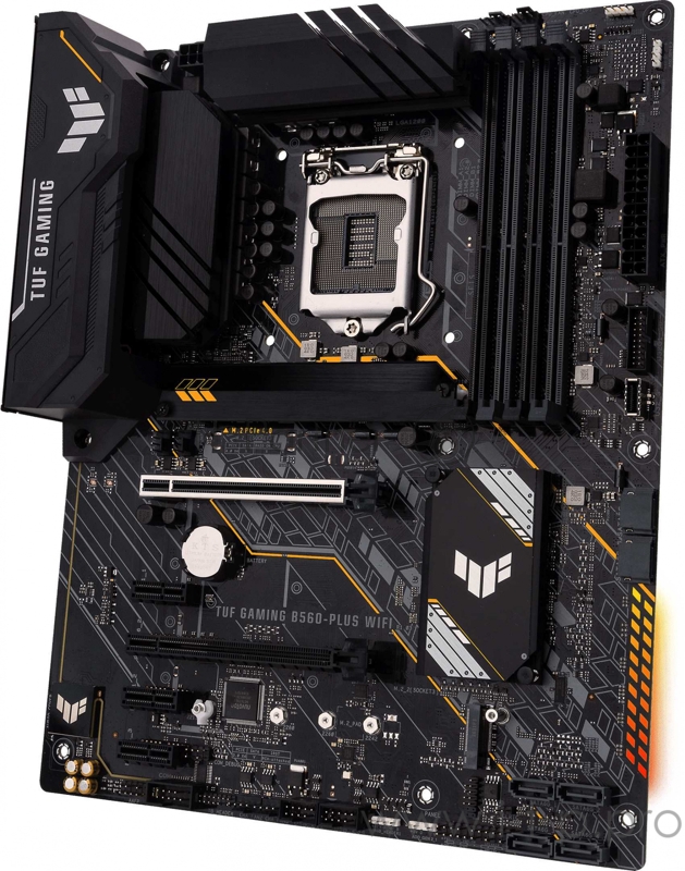 Материнская плата ASUS TUF GAMING B560-PLUS WIFI, LGA1200, B560, 4*DDR4, HDMI+DP, CrossFireX, SATA3 + RAID, Audio, Gb LAN, USB 3.2*8, USB 2.0*4, COM*1 header (w/o cable), ATX 90MB1740-M0EAY0