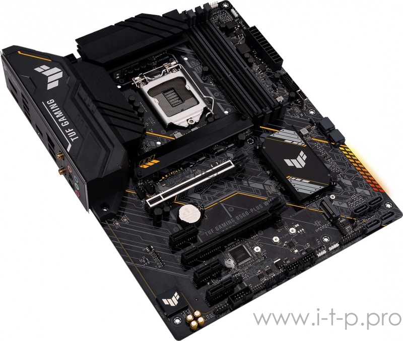 Материнская плата ASUS TUF GAMING B560-PLUS WIFI, LGA1200, B560, 4*DDR4, HDMI+DP, CrossFireX, SATA3 + RAID, Audio, Gb LAN, USB 3.2*8, USB 2.0*4, COM*1 header (w/o cable), ATX 90MB1740-M0EAY0