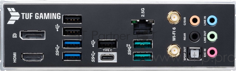 Материнская плата ASUS TUF GAMING B560-PLUS WIFI, LGA1200, B560, 4*DDR4, HDMI+DP, CrossFireX, SATA3 + RAID, Audio, Gb LAN, USB 3.2*8, USB 2.0*4, COM*1 header (w/o cable), ATX 90MB1740-M0EAY0