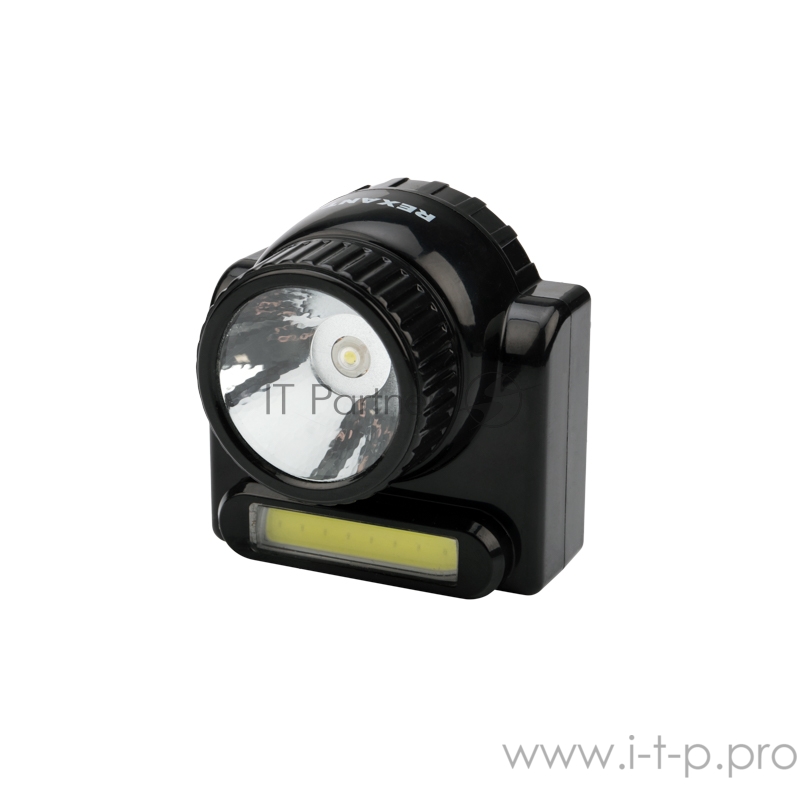Фонарь налобный поворотный направленный + сфокусированный свет, встроенный аккумулятор, зарядка от сети через съемный кабель (в комплекте)