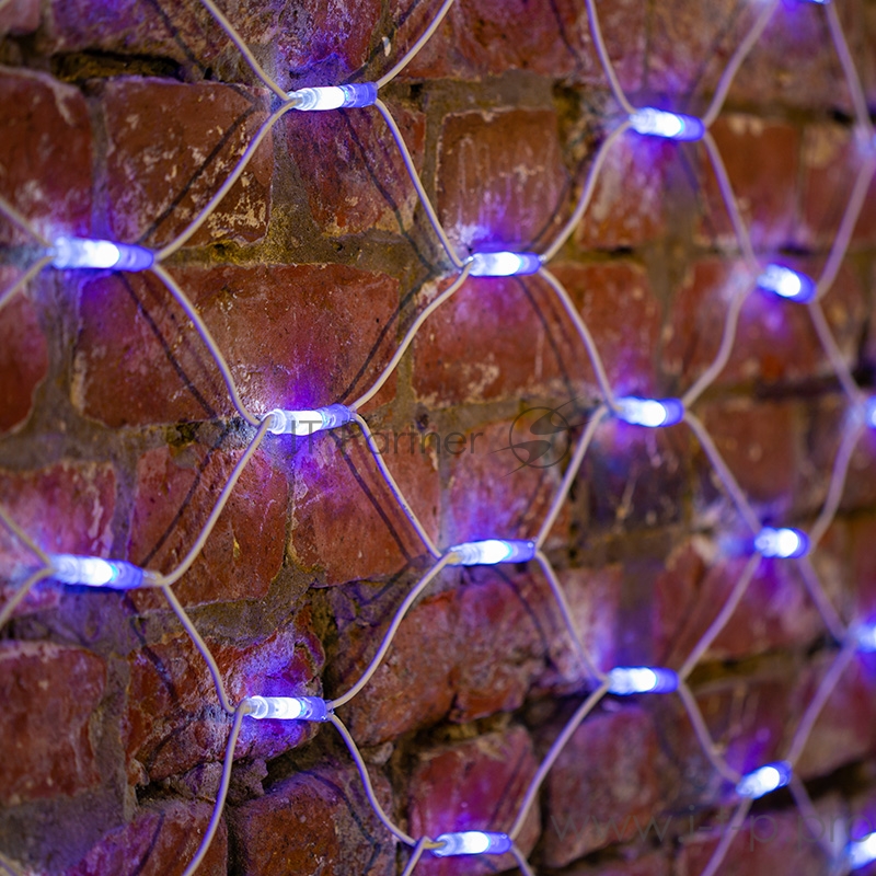 Гирлянда Сеть 2x3м, белый КАУЧУК, 432 LED Белые/Синие