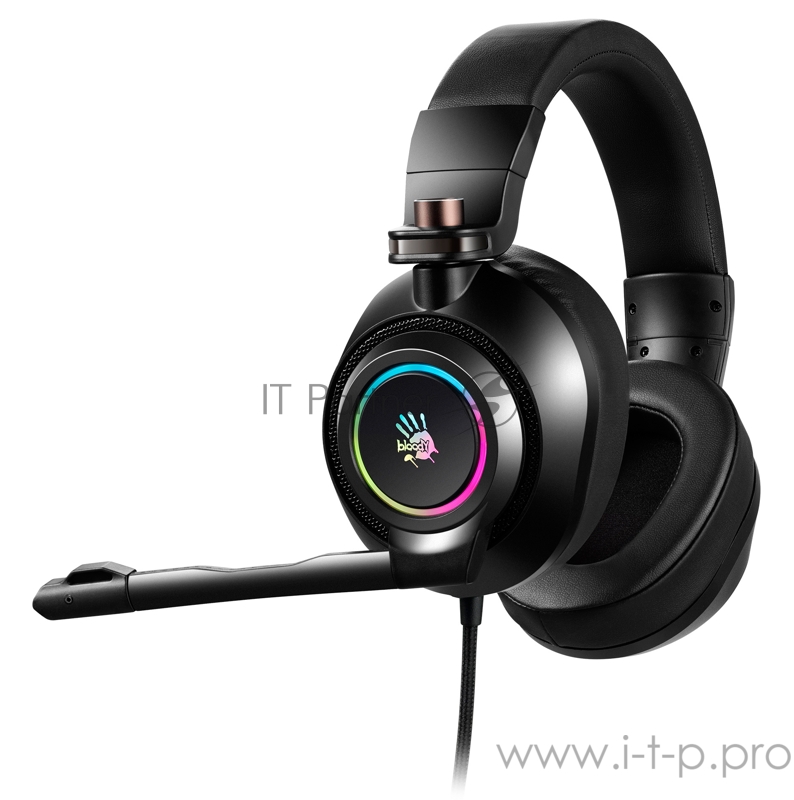 Наушники с микрофоном A4 Bloody G580 черный 2м мониторные USB оголовье (G580 USB /BLACK)
