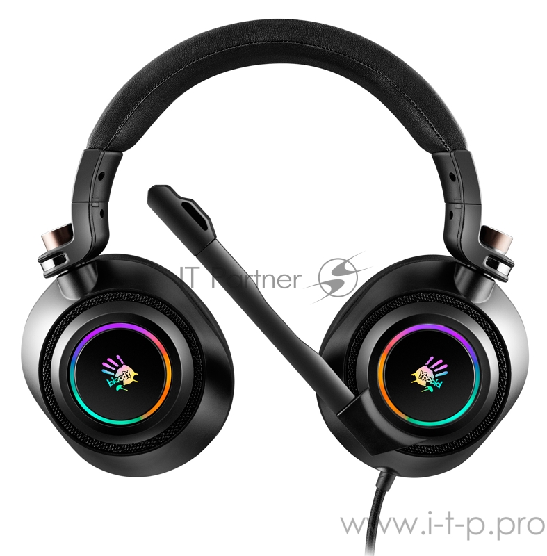 Наушники с микрофоном A4 Bloody G580 черный 2м мониторные USB оголовье (G580 USB /BLACK)