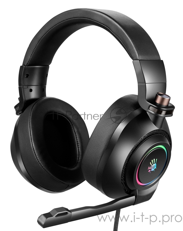 Наушники с микрофоном A4 Bloody G580 черный 2м мониторные USB оголовье (G580 USB /BLACK)
